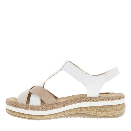 Sandales En Toile Pour Femme - Taille 38, Talon Compensé 3 Cm, Couleur Beige