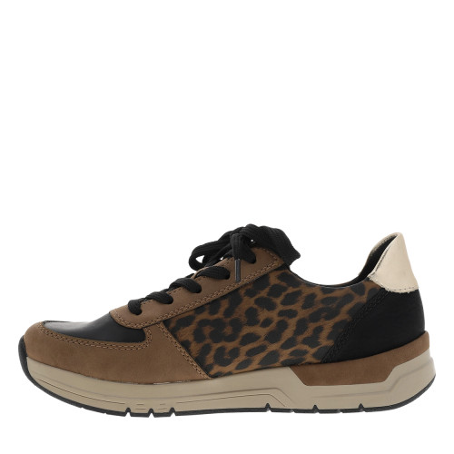 Thumbnail Baskets running léopard à talon plat avec des lacets et un zip latéral - Image 3