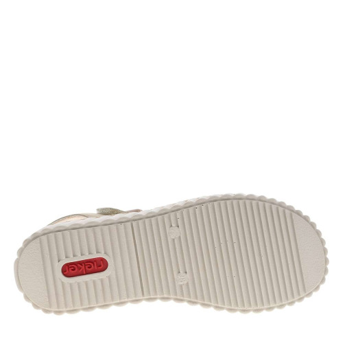 Thumbnail Nu-pieds beiges à semelle compensée et une fermeture à boucle à ardillon - Image 5