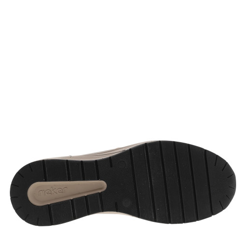 Thumbnail Baskets running beiges à talon compensé bas avec des lacets et un zip latéral - Image 6