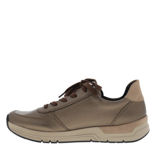 Thumbnail Baskets running bronze à talon plat avec des lacets et un zip latéral - Image 3