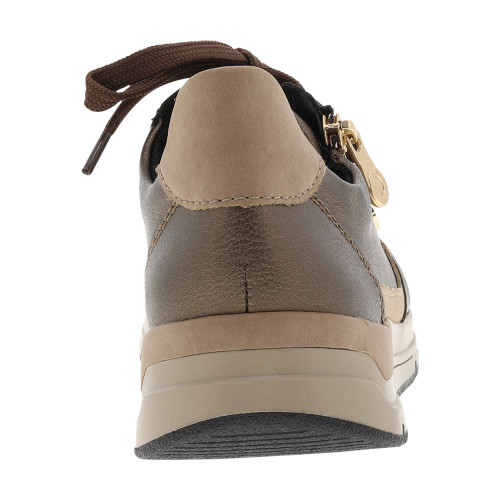 Thumbnail Baskets running bronze à talon plat avec des lacets et un zip latéral - Image 4