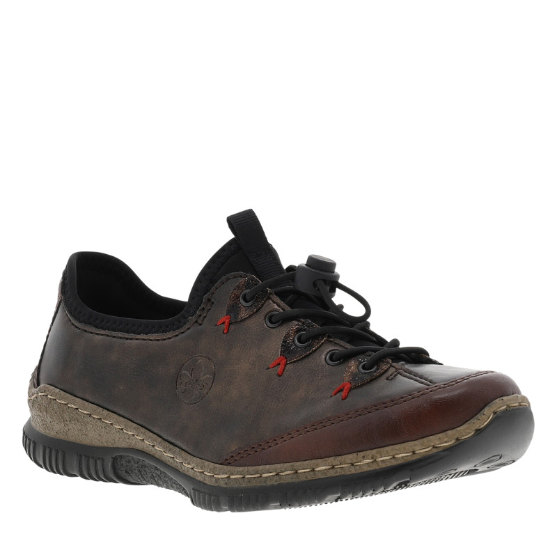 Sneakers marron avec un talon plat et munies d'une fermeture slip-on