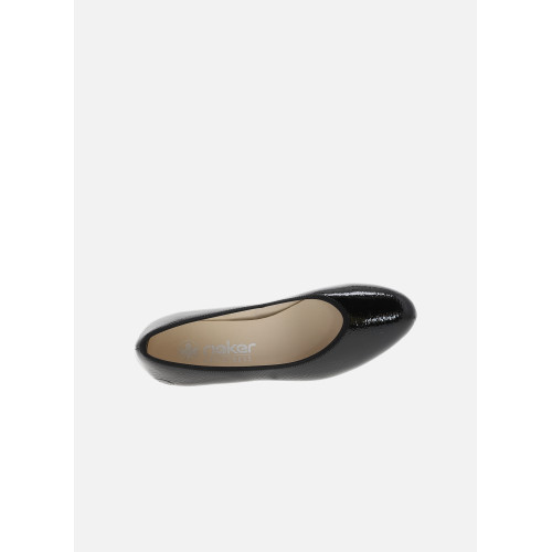 Thumbnail Escarpins noirs vernis avec semelle à talon décroché moyen épais - Image 5