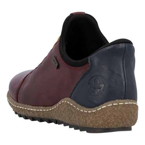 Thumbnail Sneakers en cuir bordeaux à talon plat pourvues d'une fermeture slip-on - Image 4