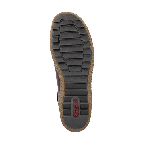 Thumbnail Sneakers en cuir bordeaux à talon plat pourvues d'une fermeture slip-on - Image 6