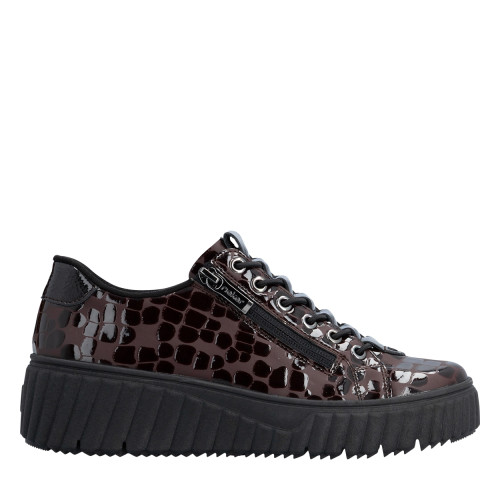 Thumbnail Sneakers marron à talon plateau pourvues d'une fermeture slip-on