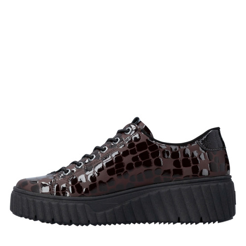 Thumbnail Sneakers marron à talon plateau pourvues d'une fermeture slip-on - Image 3