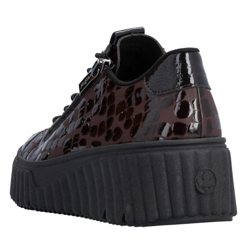 Thumbnail Sneakers marron à talon plateau pourvues d'une fermeture slip-on - Image 4
