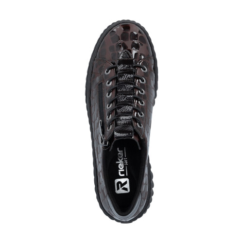 Thumbnail Sneakers marron à talon plateau pourvues d'une fermeture slip-on - Image 5