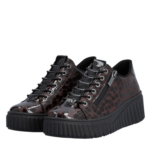 Thumbnail Sneakers marron à talon plateau pourvues d'une fermeture slip-on - Image 7