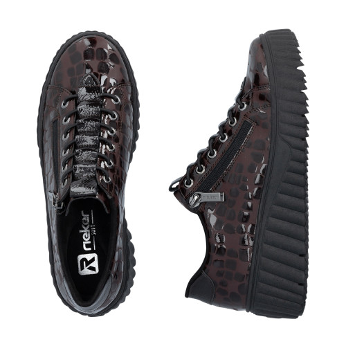 Thumbnail Sneakers marron à talon plateau pourvues d'une fermeture slip-on - Image 8