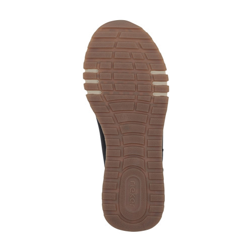 Thumbnail Baskets running en cuir brunes à talon plat avec lacets et zip latéral - Image 6