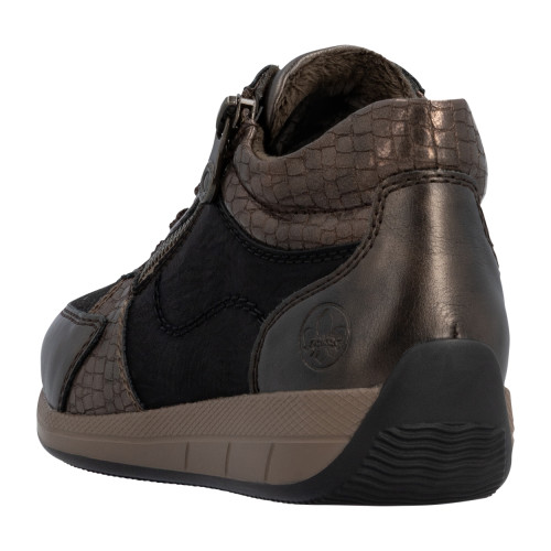 Thumbnail Sneakers bronze à talon plat pourvues de lacets et d'un zip latéral - Image 4