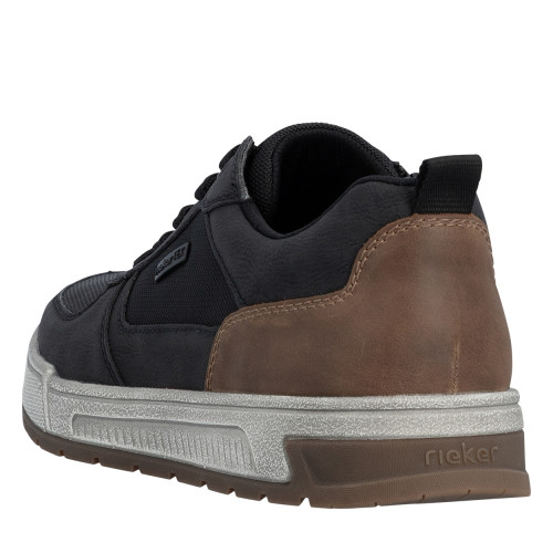 Thumbnail Sneakers noires à talon plat pourvues de lacets et d'un zip latéral - Image 4