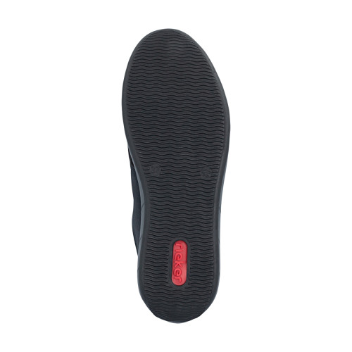 Thumbnail Sneakers bleu marine à talon plat pourvues de lacets et d'un zip - Image 6