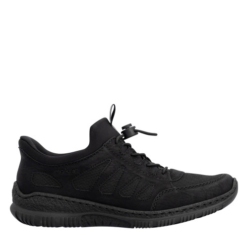 Thumbnail Sneakers noires à talon plat pourvues d'une fermeture élastiquée