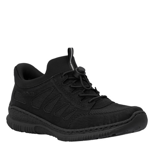 Thumbnail Sneakers noires à talon plat pourvues d'une fermeture élastiquée - Image 2