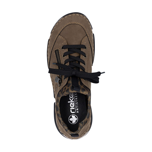 Thumbnail Sneakers brunes à talon compensé bas pourvues d'une fermeture à lacets - Image 5