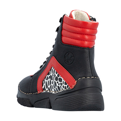 Thumbnail Bottines noires à talon compensé bas pourvues d'une fermeture zippée - Image 4