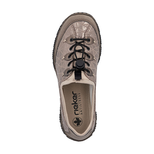 Thumbnail Sneakers beiges à talon plat pourvues d'une fermeture élastiquée - Image 5