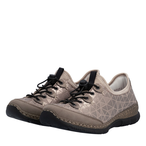 Thumbnail Sneakers beiges à talon plat pourvues d'une fermeture élastiquée - Image 7
