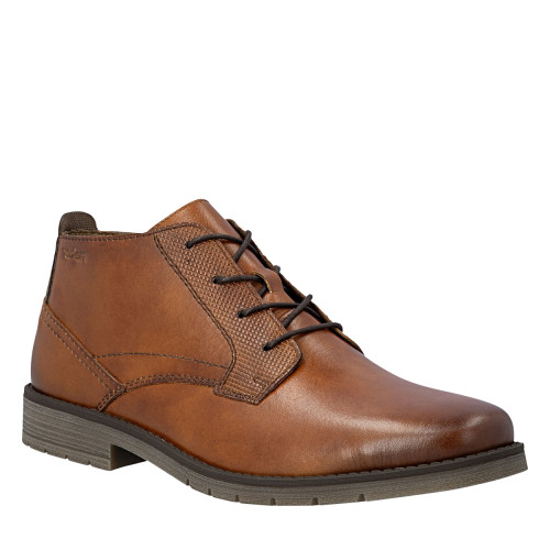 Thumbnail Derbies en cuir cognac pourvues d'une semelle à talon plat et de lacets - Image 2
