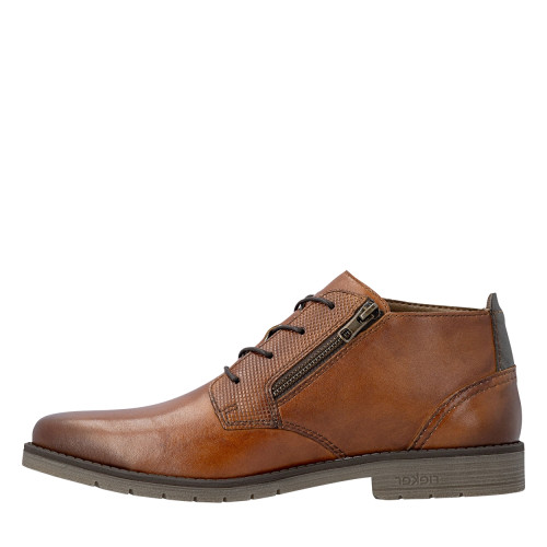 Thumbnail Derbies en cuir cognac pourvues d'une semelle à talon plat et de lacets - Image 3