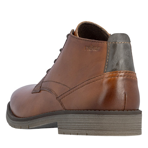 Thumbnail Derbies en cuir cognac pourvues d'une semelle à talon plat et de lacets - Image 4