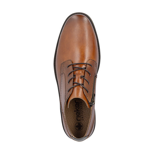 Thumbnail Derbies en cuir cognac pourvues d'une semelle à talon plat et de lacets - Image 5