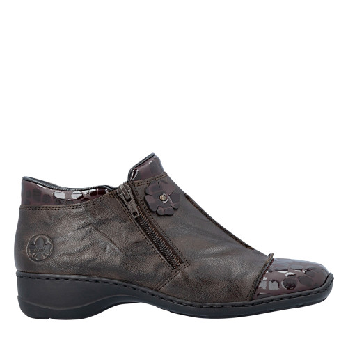 Bottines en cuir marron...