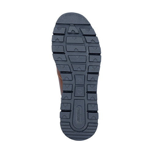 Thumbnail Sneakers en cuir cognac à talon plat pourvues de lacets contrastés - Image 6
