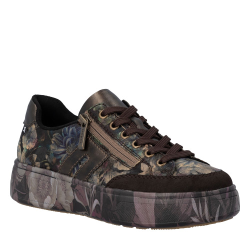 Thumbnail Sneakers multicolores à talon plateau pourvues de lacets et d'un zip - Image 2
