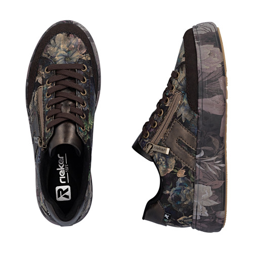 Thumbnail Sneakers multicolores à talon plateau pourvues de lacets et d'un zip - Image 8