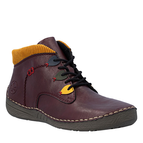 Thumbnail Sneakers violettes à talon plat pourvues de lacets et d'un zip latéral - Image 2