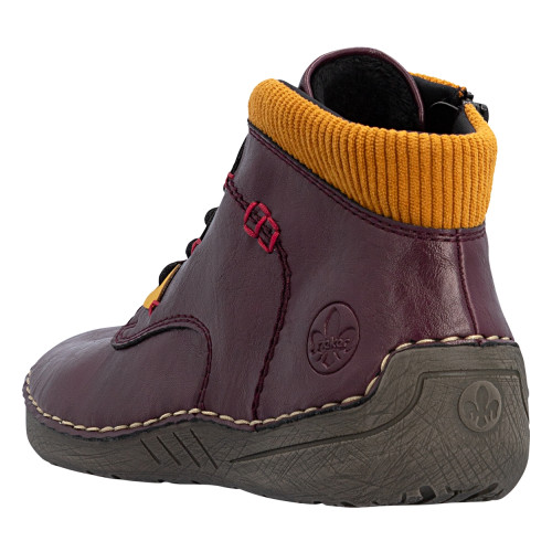 Thumbnail Sneakers violettes à talon plat pourvues de lacets et d'un zip latéral - Image 4