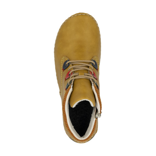 Thumbnail Sneakers jaunes à talon plat pourvues de lacets et d'un zip latéral - Image 5