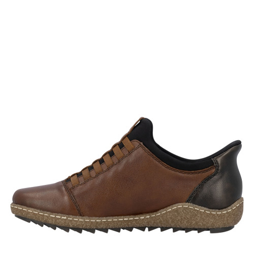 Thumbnail Sneakers en cuir cognac à talon plat pourvues d'une fermeture slip-on - Image 3
