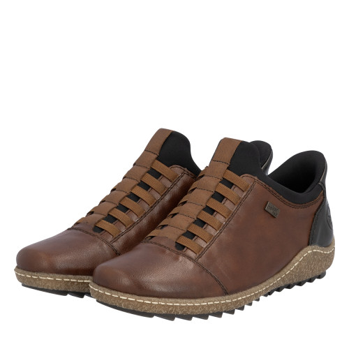 Thumbnail Sneakers en cuir cognac à talon plat pourvues d'une fermeture slip-on - Image 7