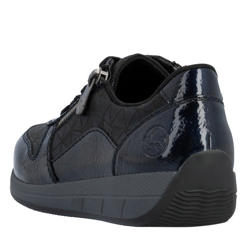 Thumbnail Sneakers noires à talon plat pourvues d'une fermeture à lacets - Image 4