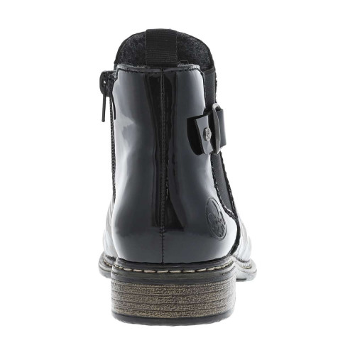 Thumbnail Boots en cuir bronze à talon décroché bas avec un zip et un soufflet élastiqué - Image 12