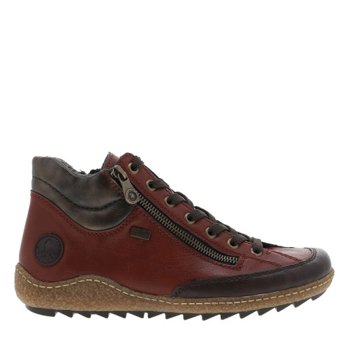 Bottines rouges à talon...