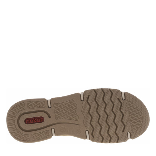 Thumbnail Boots taupe à talon plat avec une fermeture zippée et soufflet élastiqué - Image 6