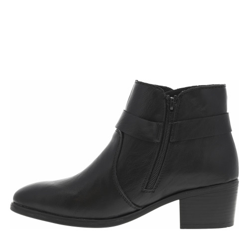 Thumbnail Boots noires à talon décroché moyen avec un zip côté interne - Image 3