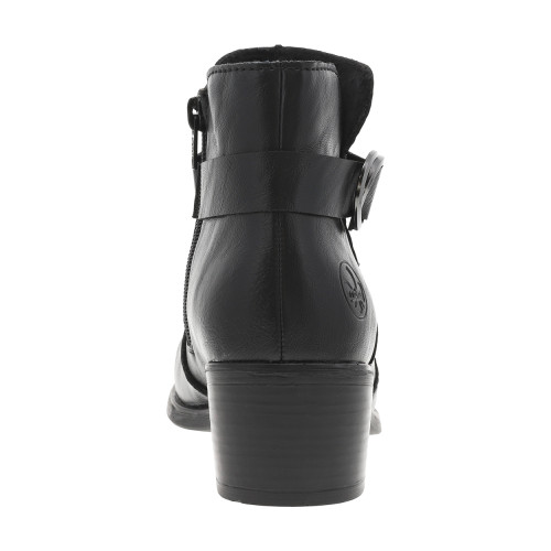 Thumbnail Boots noires à talon décroché moyen avec un zip côté interne - Image 4