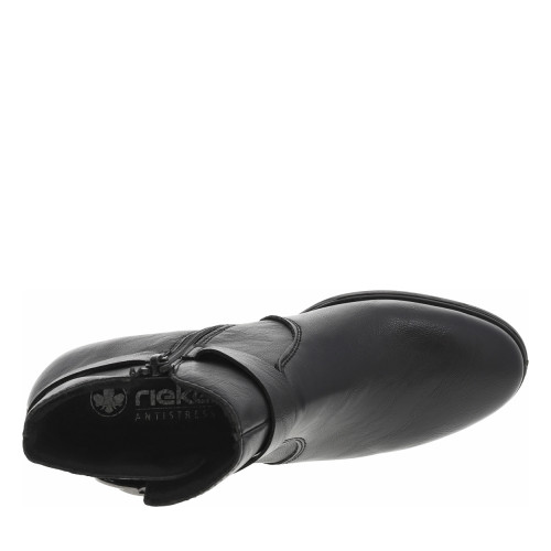 Thumbnail Boots noires à talon décroché moyen avec un zip côté interne - Image 5