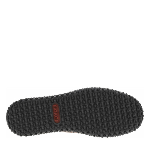 Thumbnail Bottines cognac à talon plat avec des lacets et deux zips latéraux - Image 6