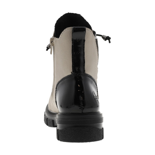 Thumbnail Bottines écrues à talon décroché bas avec un zip des lacets élastiqués - Image 4