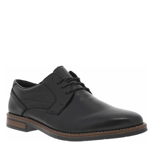 Thumbnail Derbies en cuir noir à talon décroché bas et à lacets ronds noirs - Image 2