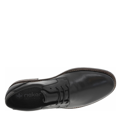 Thumbnail Derbies en cuir noir à talon décroché bas et à lacets ronds noirs - Image 5